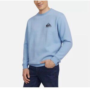 NEW Quiksilver Men's M Crew Neck Sweatshirt, Blue Medium